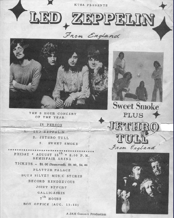 Led Zepplin Jethro Tull Sweet Smoke